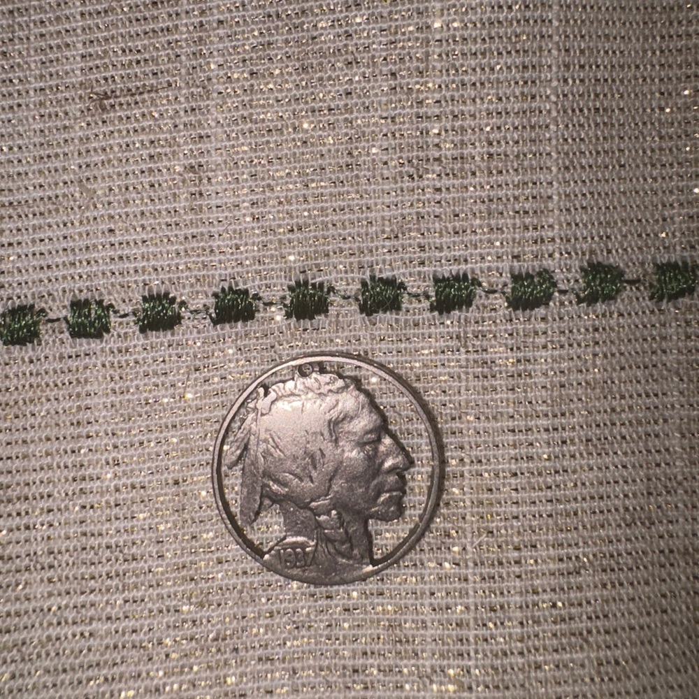 1937 VINTAGE Cutout US Coin Pendant
